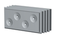 KDS-DES 4X7,5 GR - уплотнительная вставка 42,7 х 20,3 мм с мембранными вводами