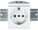 Розетка на DIN-рейку VDE, 250V AC, 16A, сіра, тип Schuko