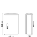 Шафа F3/1 650/250 гладка поверхня 440x654x250 мм, IP 44