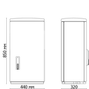 Шафа F3 850/320 гладка поверхня 440x836x322 мм, IP 54