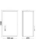 Шафа F4 1080/470 гладка поверх.590x1080x470 мм, IP 54