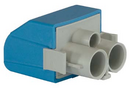 KVK KA502N Клема для опор 2х 6-50 мм² (вводи) 1х 1,5-10 мм² (виводи), синя