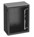 Шафа GEOS-S 4050-22-to/SH/sw - запирання важелем, проз.дверцята, полікарбонат, чорний