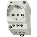 STD-TS/CFL/LED(GN) GR - розетка на DIN-рейку з індикацією, сіра