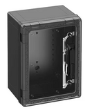 Шафа GEOS-S 3040-22-to/SH/sw - запирання важелем, прозорі дверцята, полікарбонат, чорний