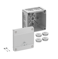 Abox Pro 040-L розподільча коробка, 102х102х70 мм, IP66 полікарбонат сіра