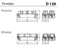 D64/128+PE - розеточная вставка (1-64)