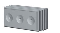KDS-DES 3X8,5 GR - уплотнительная вставка 42,7 х 20,3 мм с мембранными вводами