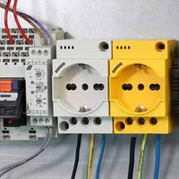 STD-TS/CFL/LED(GN) YE - розетка на DIN-рейку з індикацією, жовта