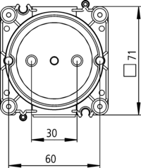 Коробка U 71 KUD - 60 мм - под саморез