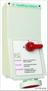 Розетка настінна з вимикачем, без блокування, виконання AI