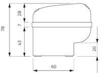 Корпус 90x290 с отверстиями 8хØ22 мм, термопластик