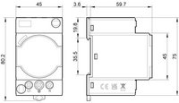 STD-TS/CFL/LED(GN) GR - розетка на DIN-рейку з індикацією, сіра