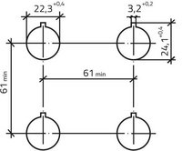 Маніпулятор 3 позиції з фіксацією, ручка 45мм, темно-сірий
