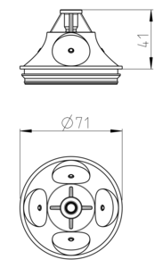 Крышка конусная U 71 KP-M5 - втулка М5