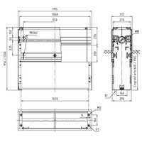 Шкаф X2 F6 850/320 - ребристая поверхность, серия X