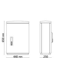 Шафа F3/1 650/250 гладка поверхня 440x654x250 мм, IP 44