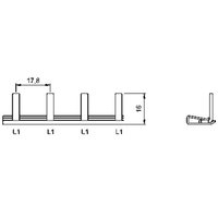 Шина 1п - шаг 17,8мм - 10мм² - штырьевая "K" угол 90° (1S10K57S0A00-00)