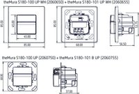 theMura S180 KNX UP WH - для висоти 1,1м датчик руху