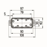 Mini 25 - L распределительная коробка, серый