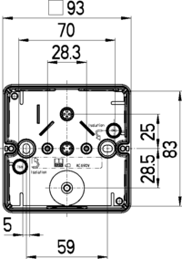 Распределительная коробка уличной установки с клеммой черная Abox-i 040 - 4²/sw