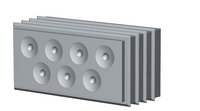 KDS-DES 7X6,5 GR - уплотнительная вставка 42,7 х 20,3 мм с мембранными вводами