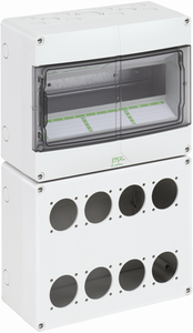 STV 1208-L - щит для 8х230В/16А schuko - 12 мод