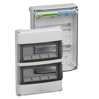 Розподільчий щит AK 24, 24 модулі з PE/N-клемою, мембранними вводами, ІР65, негорючий самозатухає