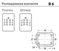 B6+PE - штекерная вставка