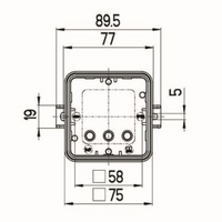 Sd 7 SB - L распределительная коробка, красный