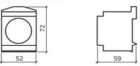 Розетка на DIN-рейку VDE, 250V AC, 16A, сіра, тип Schuko