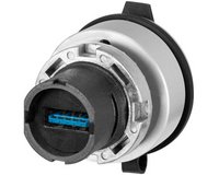 Вхід USB тип C, мама-мама, металевий ультраплачкий обідок