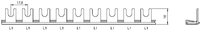 Шина 1п - шаг 17,8мм - 10мм² - вилочная "K" угол 90° (1G10K57S0A00-00)