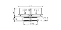KDS-KV M40 BK - сложенный сальник с контрагайкой для отверстия М40
