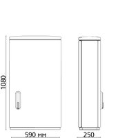 Шафа F4 1080/250 ребриста поверх.590x1077x250 мм, IP 54