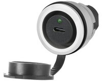 Вхід USB тип C, мама-мама, металевий ультраплачкий обідок