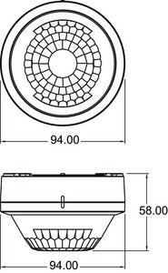 Датчик присутності LUXA 103 S360-100-28 AP WH коридорний