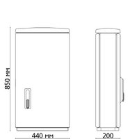 Шафа F3 850/200 гладка поверхня 440x836x200 мм, IP 44