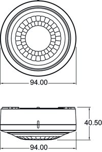 Датчик присутності LUXA 103 S360-101-12 AP WH