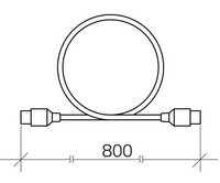 USB кабель, папа-папа, L=80 см