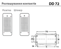 DD72/144+PE - розеточна вставка (1-72)