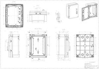 Шафа GEOS-S 3040-18-to/SH/sw - запирання важелем, проз.дверцята, полікарбонат, чорний