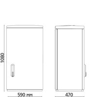 Шафа F4 1080/470 гладка поверх.590x1080x470 мм, IP 54
