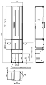 Колона 310 ребриста поверхня 350x1710x272 мм, на цоколь