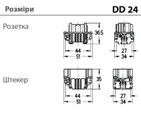 DD24+PE - штекерная вставка