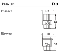 D8 - розеточная вставка