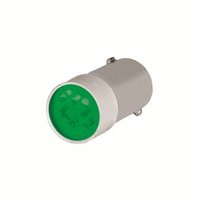 Лампочка светодиодная multichip зеленая, BA9S, 400 V AC-DC,