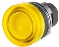 020PF3G діам.штовхача 32 мм, з підсвічуванням, пластиковий обідок, жовтий