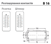 B16/32 - штекерная вставка (17-32)
