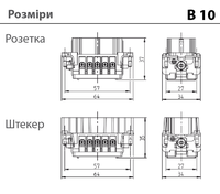 B10+PE - штекерна вставка